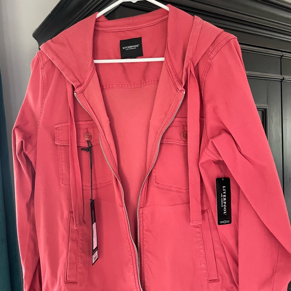 Liverpool Women's Coral Red Utility Jacket
